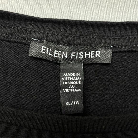 Eileen Fisher Short Sleeve Tee T-Shirt Top XL X-Large Tencel Lyocell C025 -30 - Picture 14 of 14